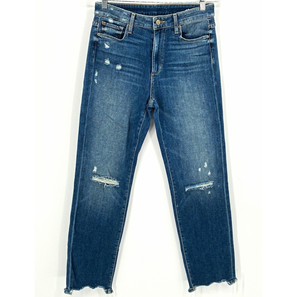JOE'S Jeans The Milla High Rise Straight Ankle Distressed Raw Hem 26 Made USA